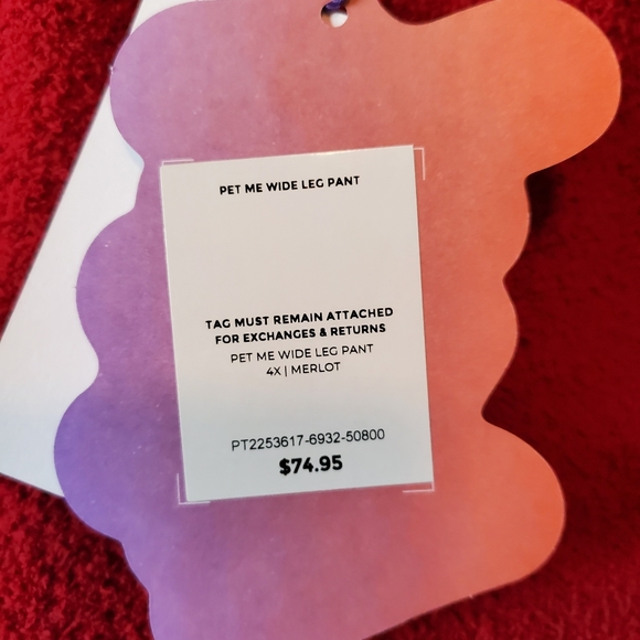 Yitty red cozy pants 4x - Picture 2 of 4